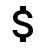 Dollar sign icon representing currency and financial concepts.
